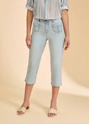 FDJ Ladies Light Blue Olivia Capri