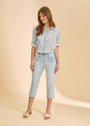 FDJ Ladies Light Blue Olivia Capri