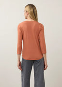 FDJ Ladies Pumpkin Spice 3/4 Sleeve V-Neck Top