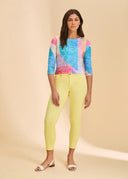 FDJ Ladies Spring Awaking 3/4 Sleeve Boat Neck Top