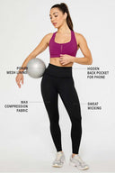 Fabletics Ladies Black Boost Powerhold High Waisted Legging