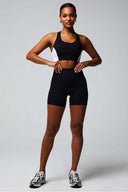 Fabletics Ladies Oasis High Waisted Black 6" Short
