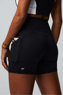 Fabletics Ladies Oasis High Waisted Black 6" Short