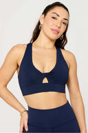 Fabletics Ladies Oasis Twist Deep Navy Sports Bra