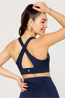 Fabletics Ladies Oasis Twist Deep Navy Sports Bra