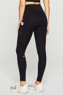 Fabletics Ladies On-The-Go High Waisted Black Legging
