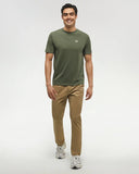 Ten Tree Mens Deep OIive/Sunray Woodblock Ten Tshirt