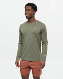 Ten Tree Men's Baker Deep Olive Heather Longsleeve Tshirt