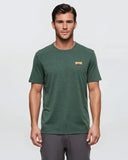Ten Tree Men's Juniper Cork Patch Forest Pine Heather/Cork Tshirt