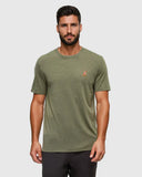 Ten Tree Men's Sasquatch Deep Olive Heather/Football Tshirt