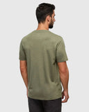Ten Tree Men's Sasquatch Deep Olive Heather/Football Tshirt