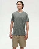 Ten Tree Mens Agave Green Heather/Ocean Adventure/Vintage White Seaforestation Print Tshirt