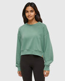 Ten Tree Ladies Bluffs Jade Cropped Crew