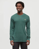 Ten Tree Men's Freemont Forest Pine Heather Longsleeve Waffle Henley