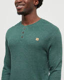 Ten Tree Men's Freemont Forest Pine Heather Longsleeve Waffle Henley