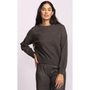 Pink Martini Ladies Dark Grey Grigio Sweater