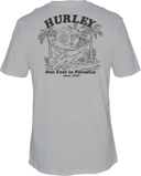 Hurley Men's One Foot In Paradise Lt. Stone Grey Tshirt