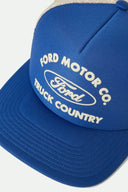 Brixton Mens Ford Blue/Wimbledon White Ford Built Tough Trucker Hat
