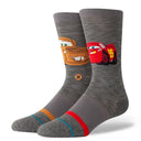 Instance Mens Dark Grey Pixar Kachow Crew Socks
