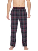 Joe Boxer Mens Black/Grey/Red Flannel Logo Elastic Pant