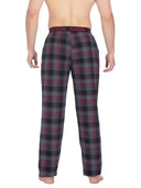 Joe Boxer Mens Black/Grey/Red Flannel Logo Elastic Pant