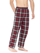 Joe Boxer Mens Red/Navy Flannel Logo Elastic Pant