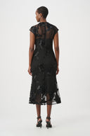 Joseph Ribkoff Ladies Black Embellished Trumpet Dress