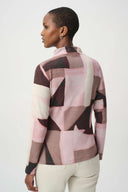 Joseph Ribkoff Ladies Black/Multi Geometric Print Lurex Sweater