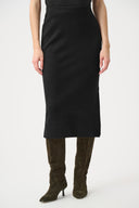 Joseph Ribkoff Ladies Black Sweater Knit Midi Skirt