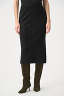 Joseph Ribkoff Ladies Black Sweater Knit Midi Skirt