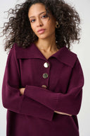Joseph Ribkoff Ladies Elderberry Brushed Viscose And Nylon Shawl Neck Sweater