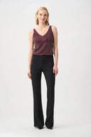 Joseph Ribkoff Ladies Elderberry Metallic Knitted Camisole with Rhinestones
