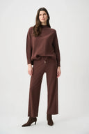 Joseph Ribkoff Ladies Mahogany Sequin Mock-Neck Sweater