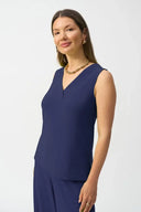 Joseph Ribkoff Ladies Midnight Blue Silky Knit Sleeveless Top