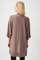 Joseph Ribkoff Ladies Mink/Gold Sweater Knit Cover-Up with Iron-On Detail