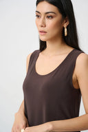 Joseph Ribkoff Ladies Mocha Silky Knit Scoop Neck Camisole