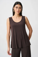 Joseph Ribkoff Ladies Mocha Silky Knit Scoop Neck Camisole