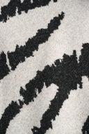 Joseph Ribkoff Ladies Oatmeal Melange/Black Animal Print Mock Neck Pullover