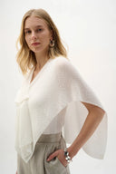 Joseph Ribkoff Ladies Vanilla Soft Knit Draped Pull-Through Cover-Up