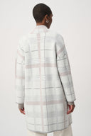 Joseph Ribkoff Ladies Winter White/Multi Sequin Plaid Sweater Cover-Up