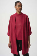 Jospeh Ribkoff Ladies Deep Cherry Embellished Sparkly Long Cardigan
