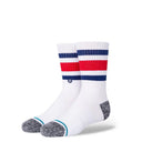 Instance Boys White/Blue Infiknit Boyd Crew Socks