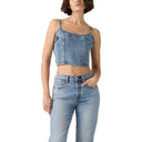 Levi Ladies Jadine Denim Cami Tank Twisted Stone Top