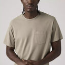 Levi Men's Essential Pocket Tee Garmet Dye Vintage Khaki/Grey