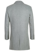 Renoir Mens Grey Wool/Polyester Dress Coat
