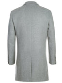 Renoir Mens Grey Wool/Polyester Dress Coat