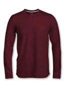 Point Zero Mens CabernetBasic Crewneck LS Jersey Tshirt