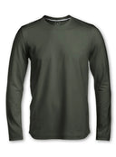 Point Zero Mens Military Basic Crewneck Jersey LS Tshirt