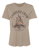 Northbound Supply Co Ladies Camping Crew Brown Heather Tshirt
