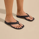 OluKai Ladies 'Ohana Black Black Sandal